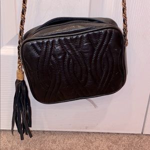 Black Leather Crossbody Bag